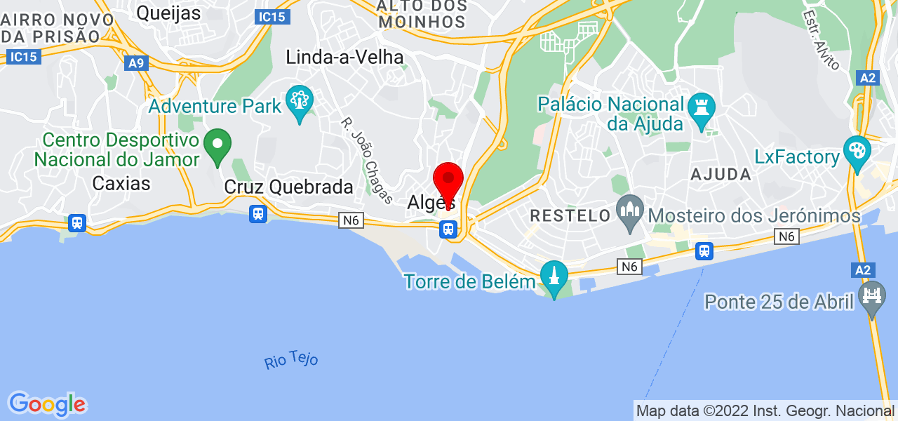 Uai jardins - Lisboa - Oeiras - Mapa