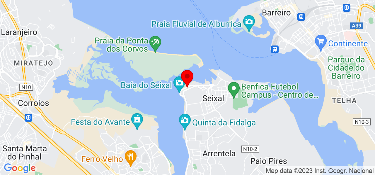 Paula leite - Setúbal - Seixal - Mapa