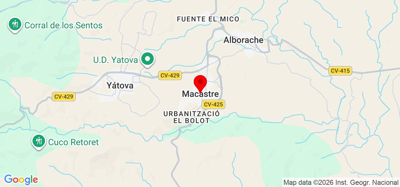 Servicios generales "CENTELLA" - Comunidad Valenciana - Macastre - Mapa
