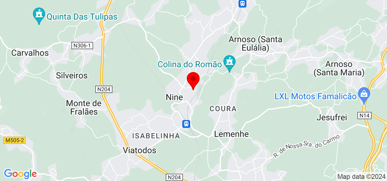 BL elétrica - Braga - Vila Nova de Famalicão - Karte