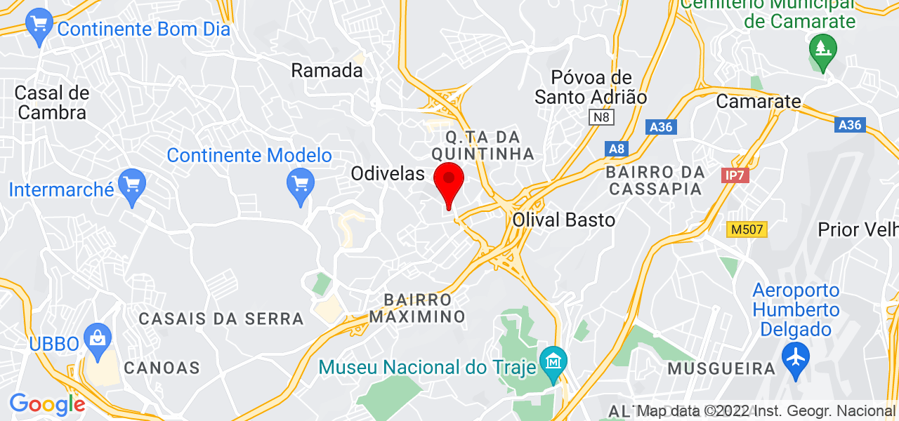 Bruno Andrade - Lisboa - Odivelas - Mapa