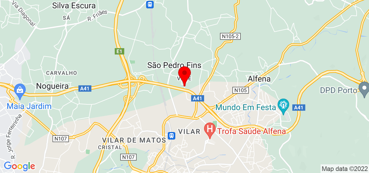 V&acirc;nia - Porto - Maia - Mapa
