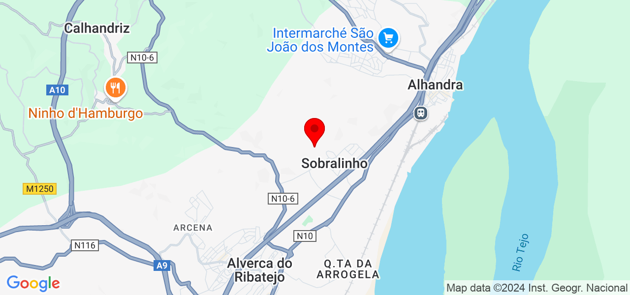 Joana Sim&atilde;o - Lisboa - Vila Franca de Xira - Mapa