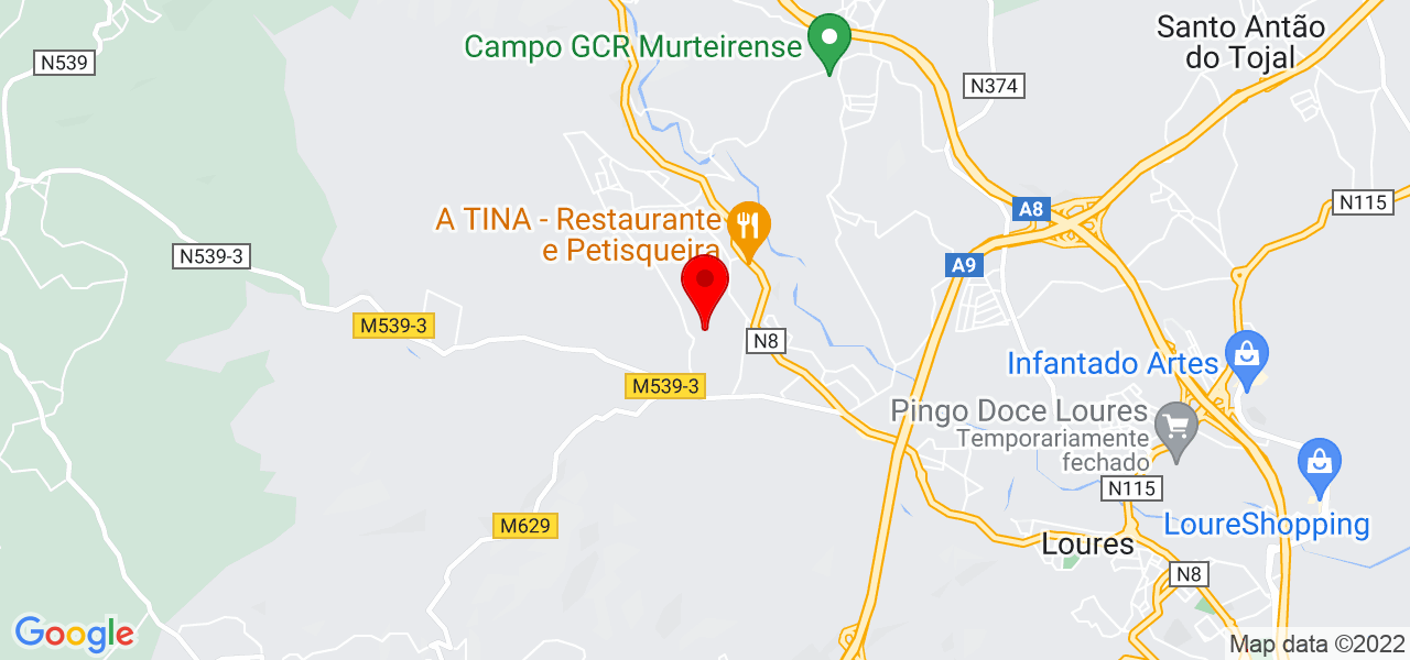 T&eacute;cnigas UNIP. Lda - Lisboa - Loures - Mapa