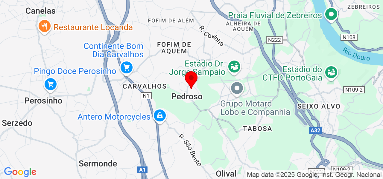 Rodrigues - Porto - Vila Nova de Gaia - Mapa