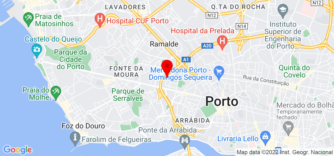 Edson Luiz Martins Lopes - Porto - Porto - Mapa