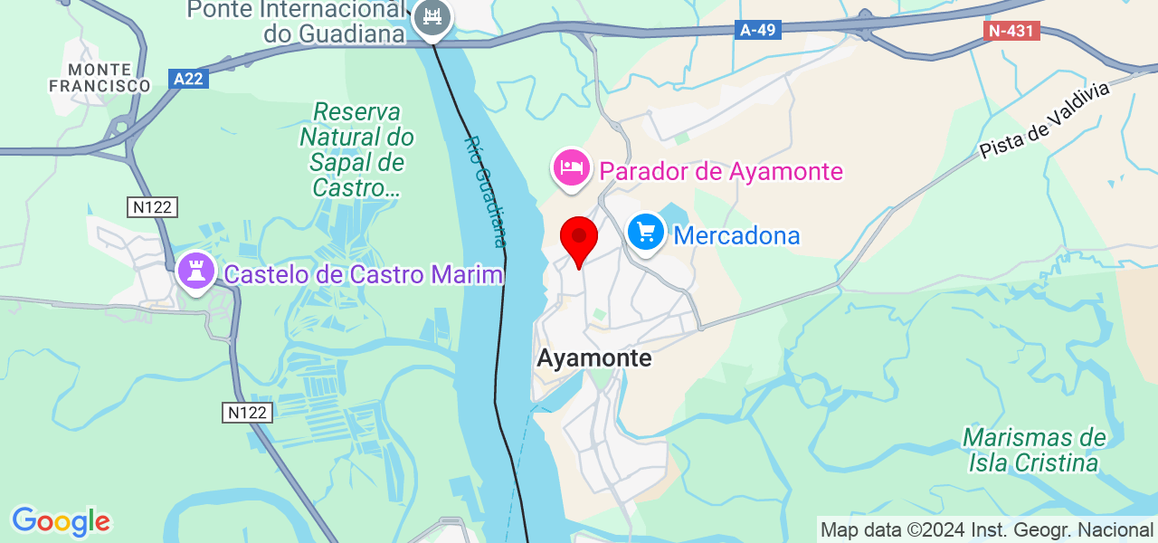 PIMACO - Andalucía - Ayamonte - Mapa