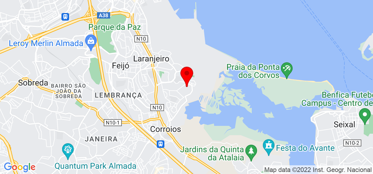 Bruno Abreu - Setúbal - Seixal - Mapa