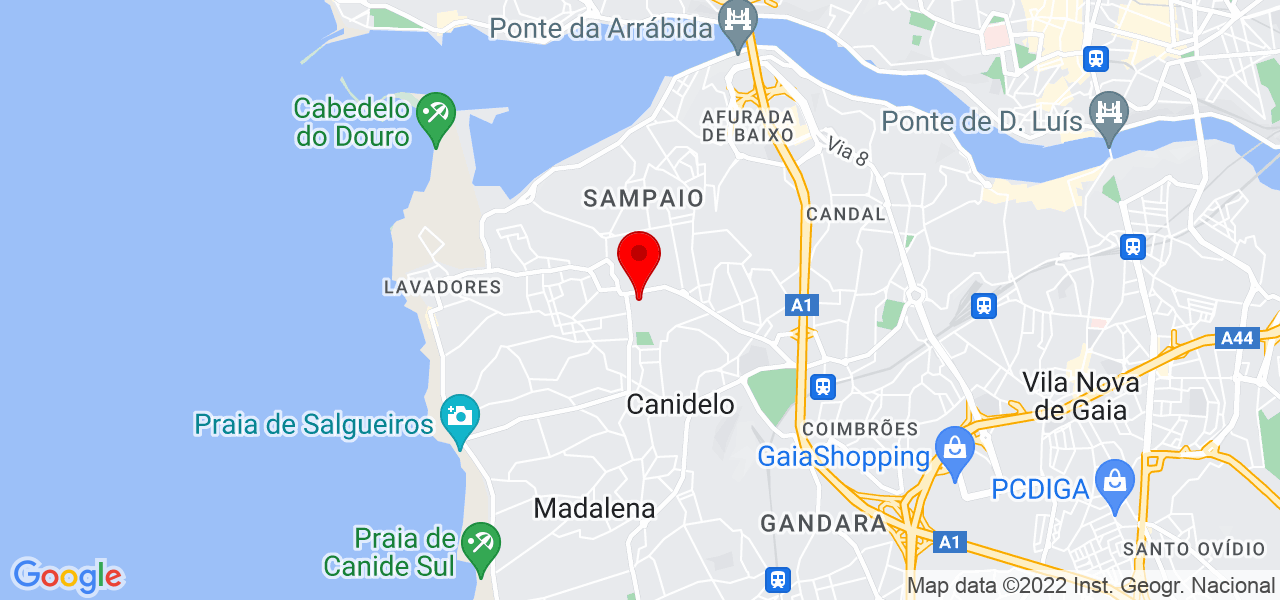 Cl&aacute;udia Avelino - Porto - Vila Nova de Gaia - Mapa