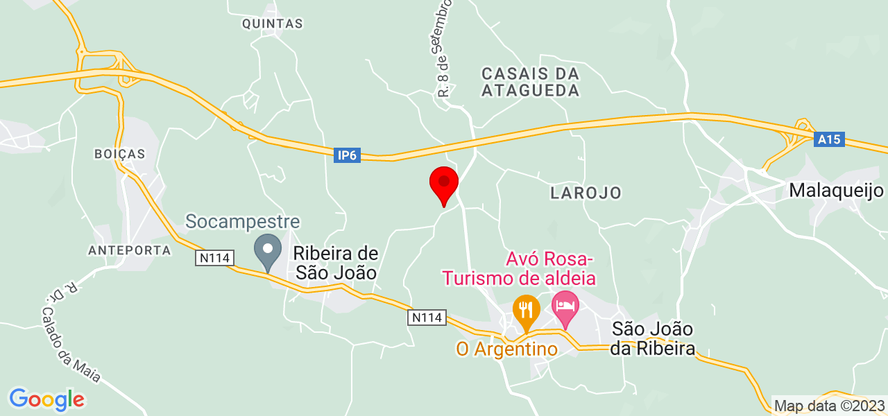 In&ecirc;s - Santarém - Rio Maior - Mapa