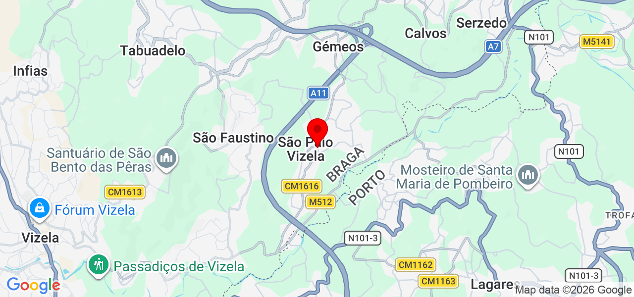 Artur Teixeira - Porto - Felgueiras - Karte