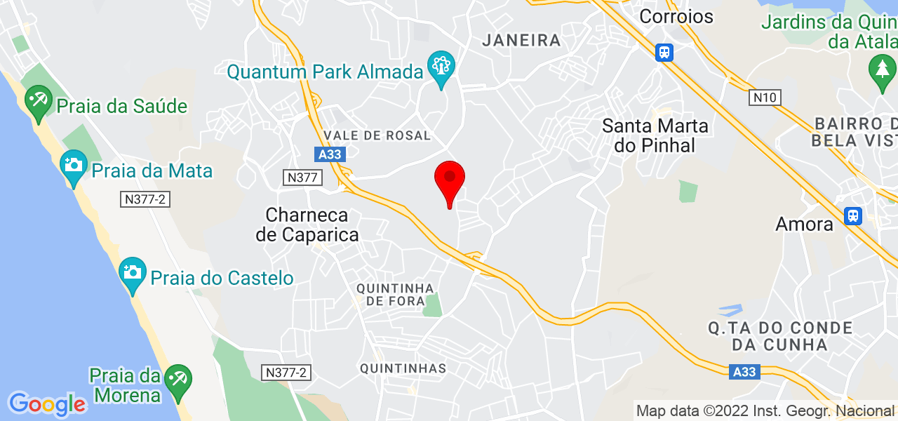 Cidinei Caetano - Setúbal - Almada - Mapa