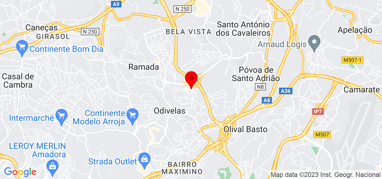 Raquel Reis - Lisboa - Odivelas - Mapa