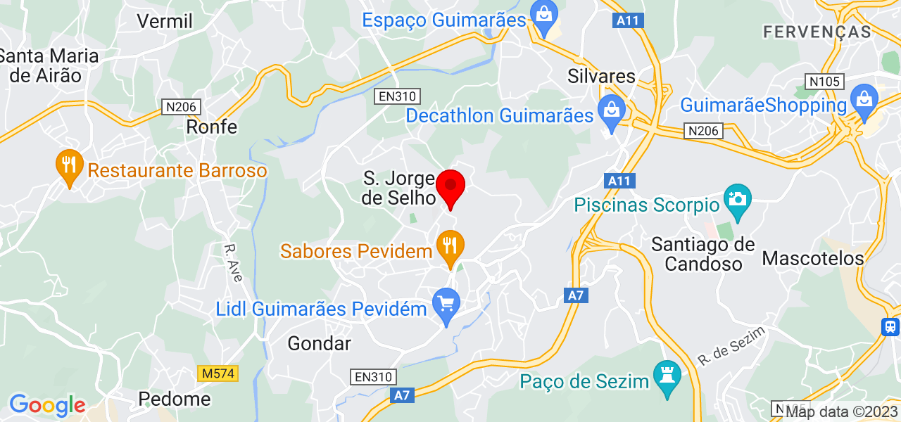 Jo&atilde;o Dias - Braga - Guimarães - Mapa
