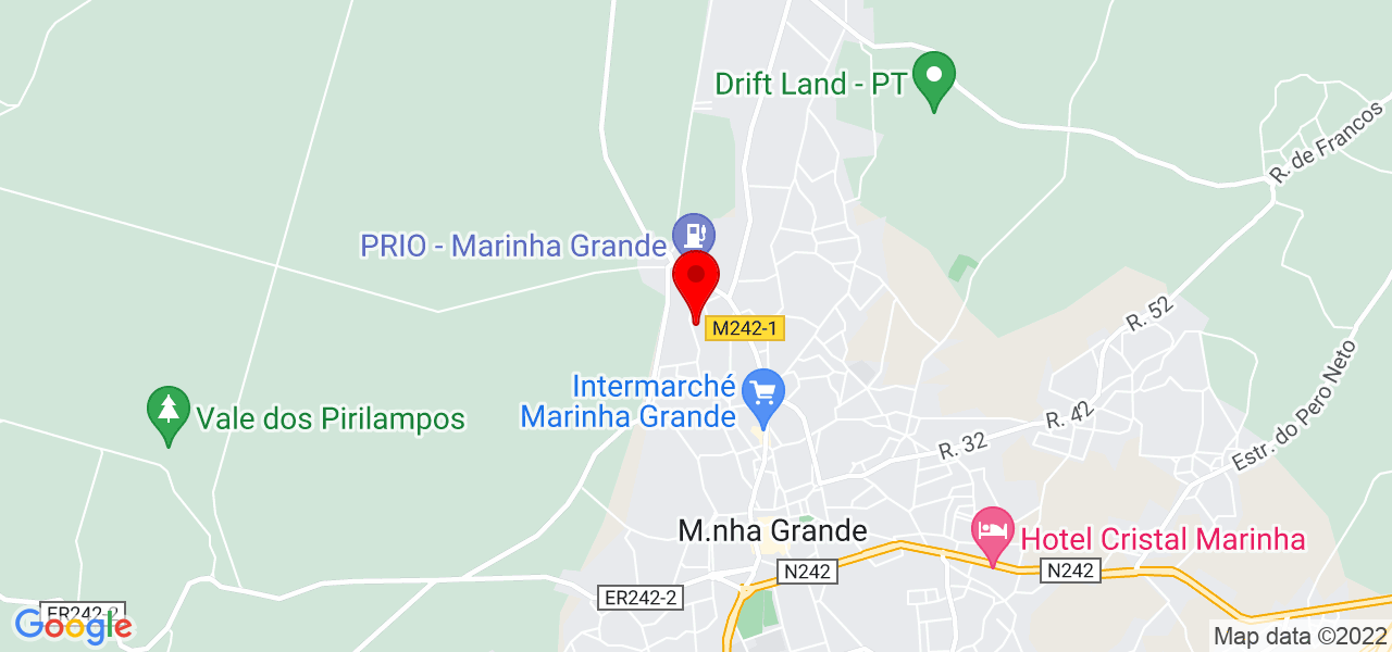 In&ecirc;s Marante - Leiria - Marinha Grande - Mapa