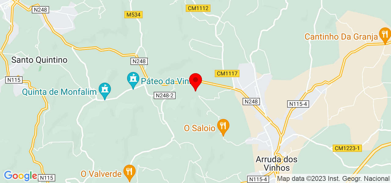 Os Castores - Lisboa - Arruda dos Vinhos - Map