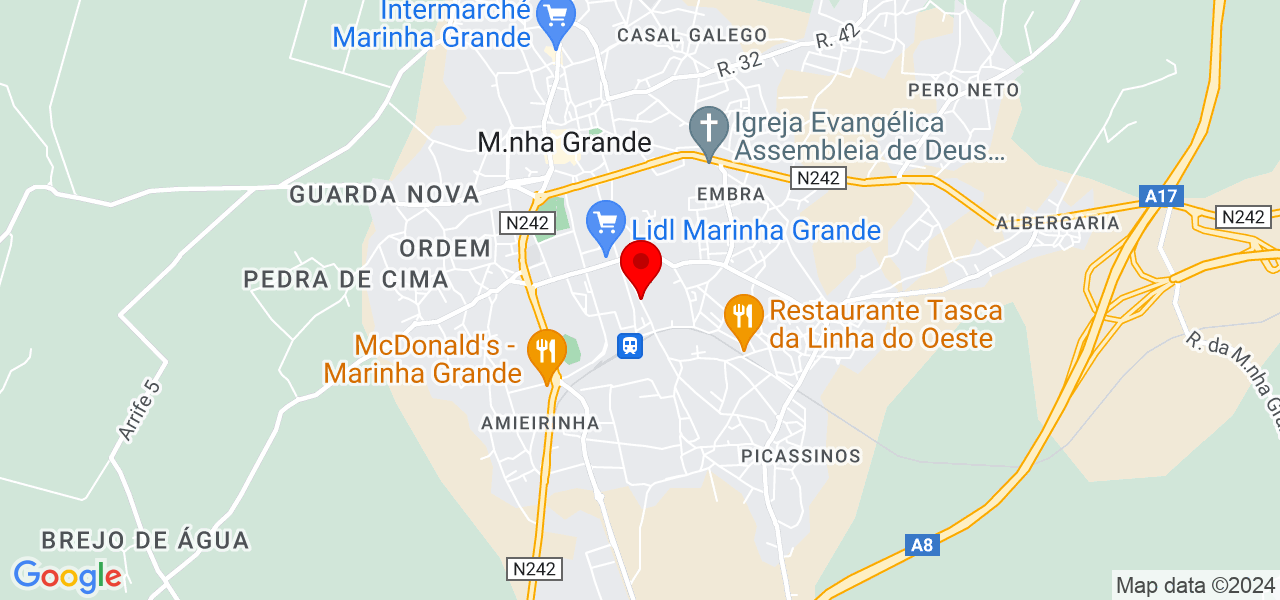 R.Eventos.Dreams - Leiria - Marinha Grande - Mapa