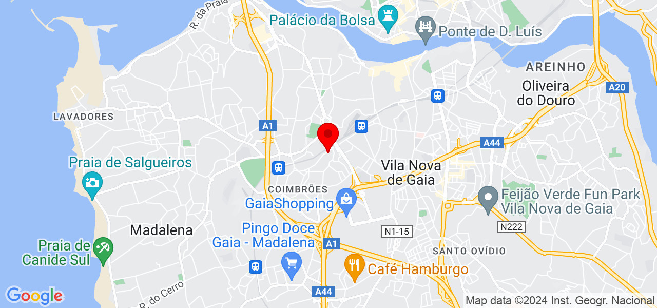 M&aacute;gico Nilson Lima - Porto - Vila Nova de Gaia - Mapa