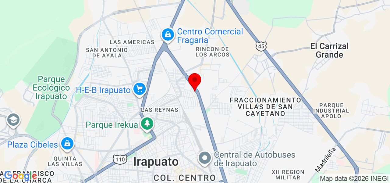 María Lara - Guanajuato - Irapuato - Map
