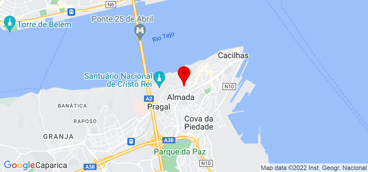 Claudio - Setúbal - Almada - Mapa