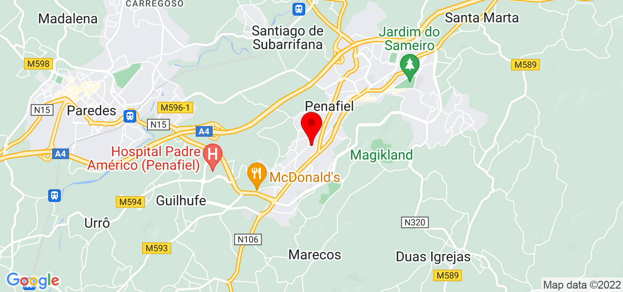 Ana Moura - Porto - Penafiel - Mapa