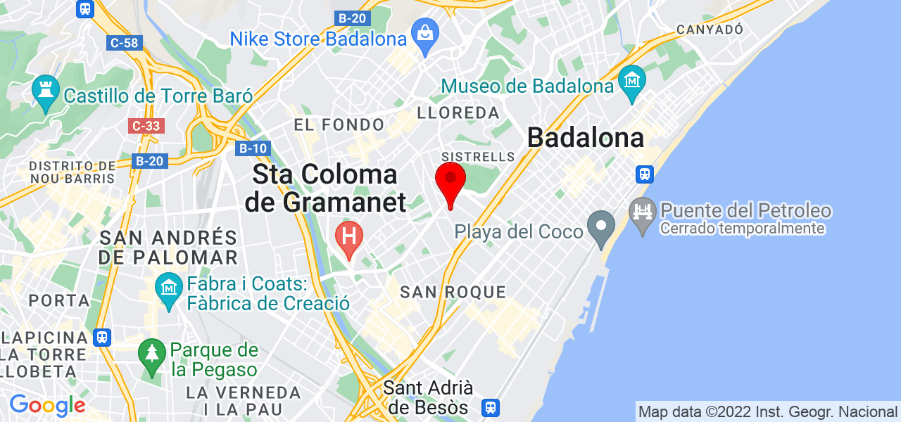 Rom&aacute;n - Cataluña - Badalona - Mapa