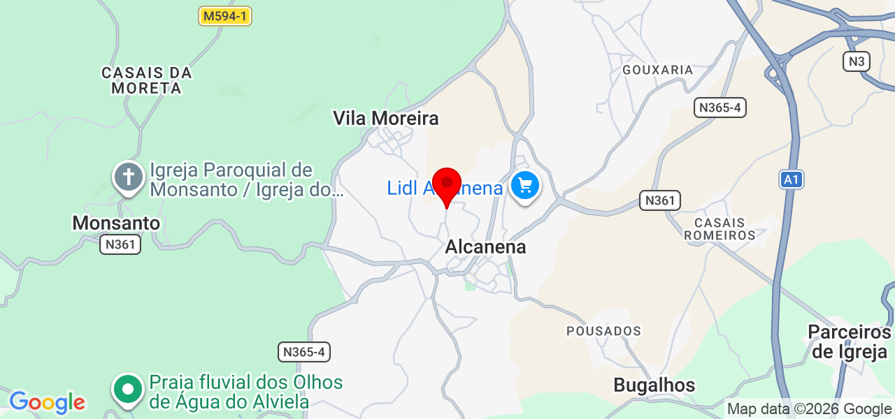 Miguel Vieira - Santarém - Alcanena - Mapa