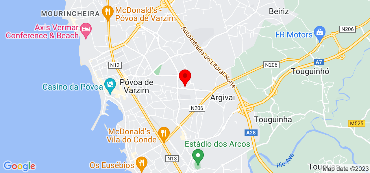 transport and trip - Porto - Póvoa de Varzim - Mapa