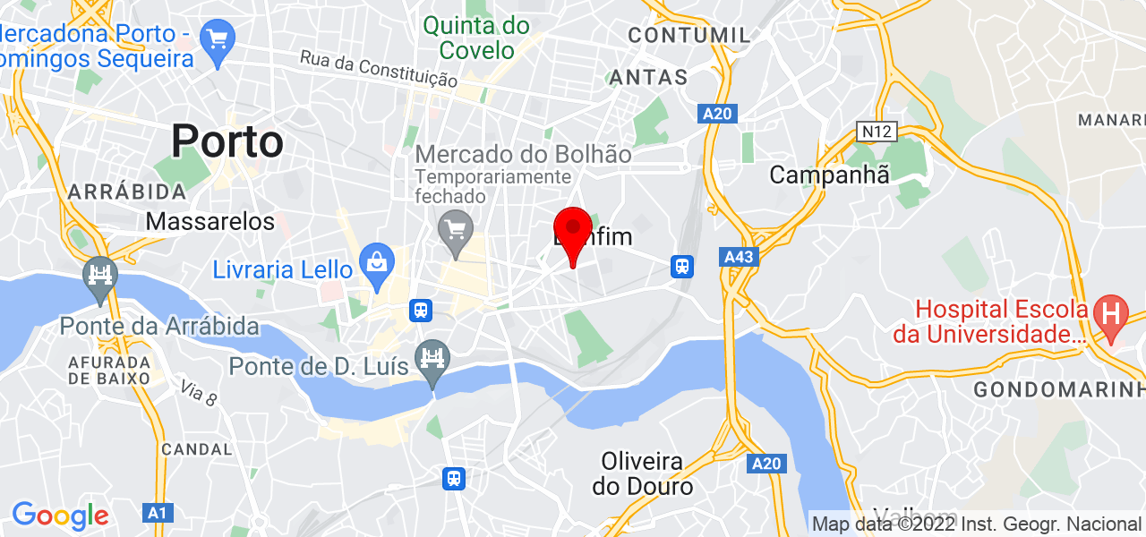 Antoine Rosset - Porto - Porto - Mapa