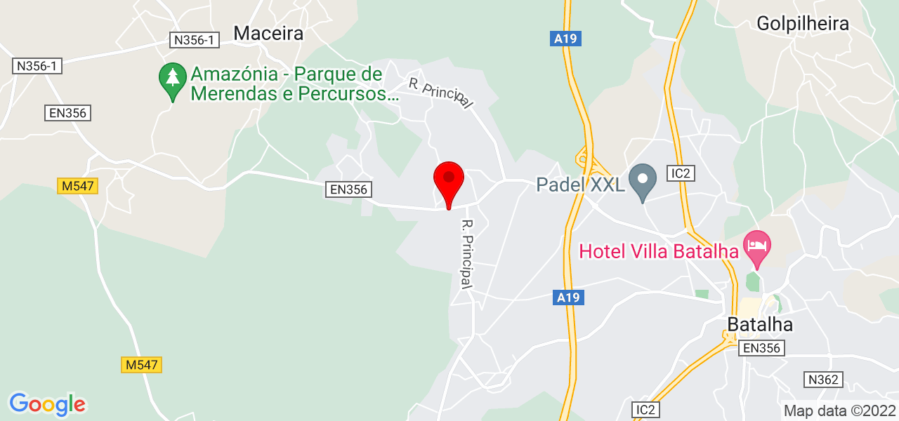 &Acirc;ngela Susano - Leiria - Batalha - Mapa