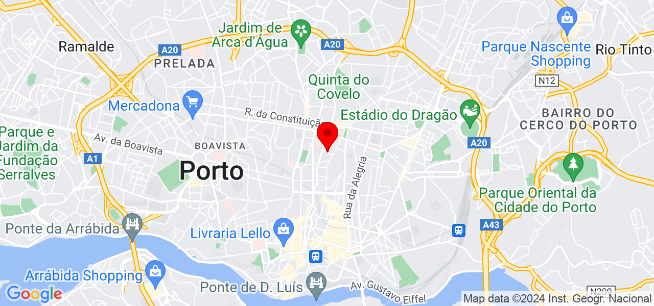 Professora de Ingl&ecirc;s - Porto - Porto - Mapa