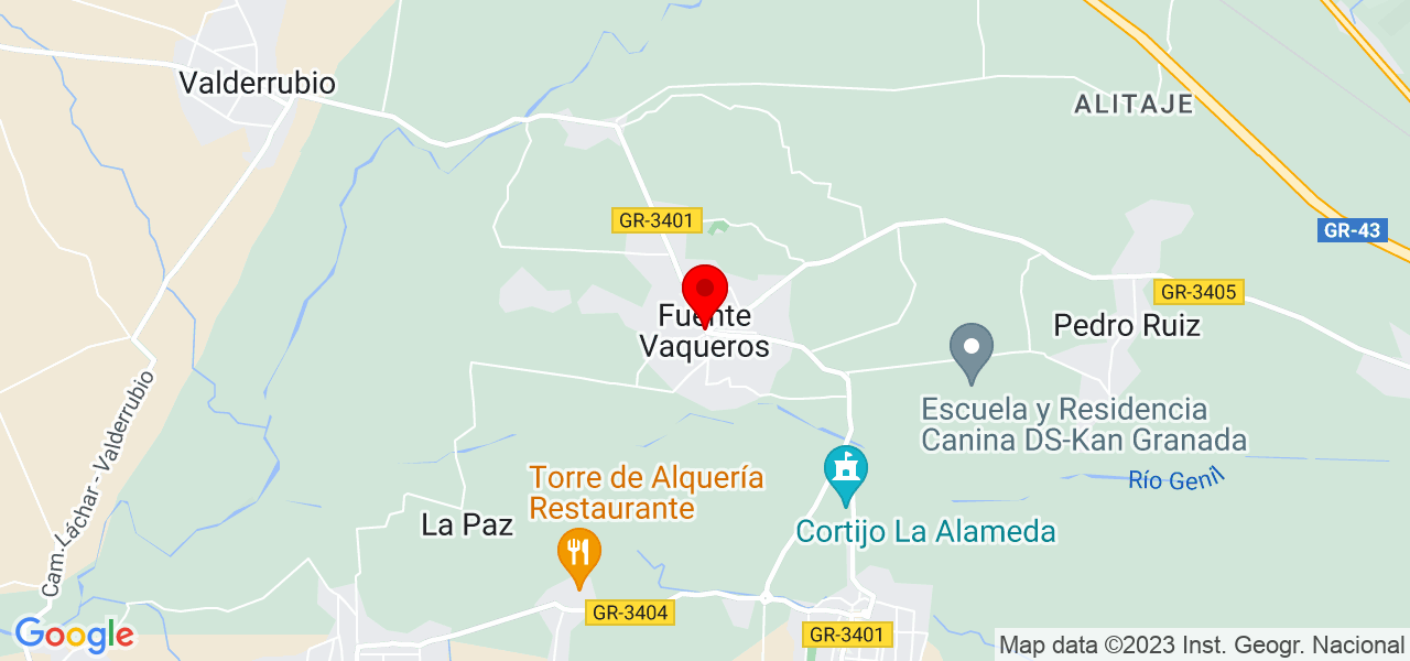 Fot&oacute;grafos Panda - Andalucía - Fuente Vaqueros - Mapa
