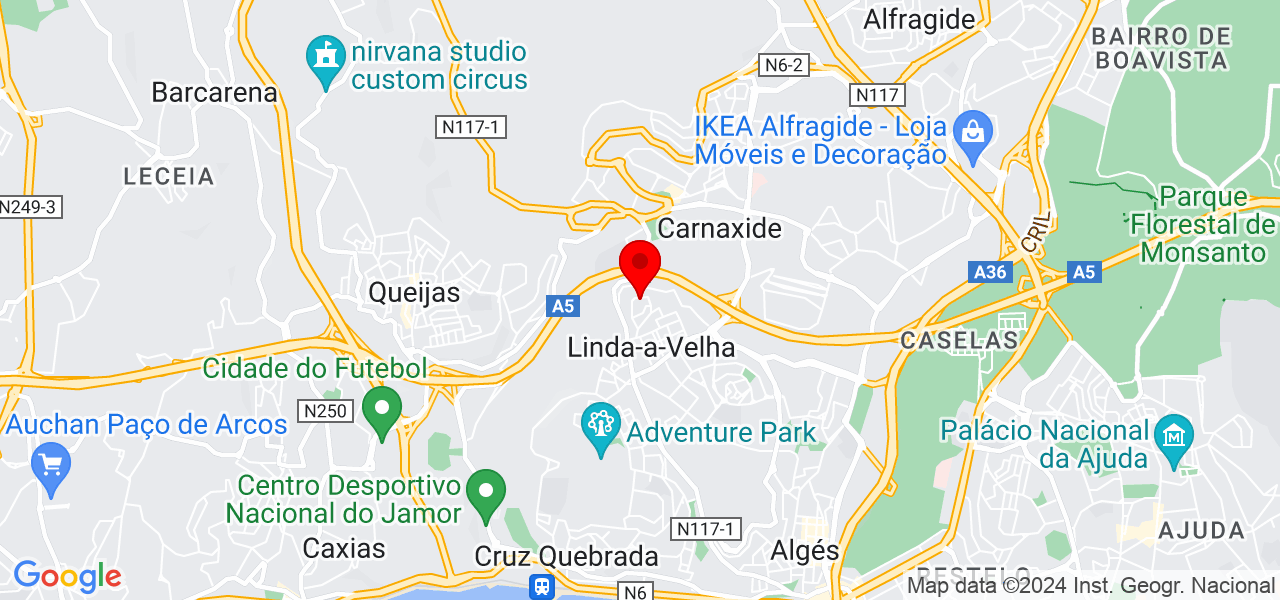 T Serra - Lisboa - Oeiras - Mapa