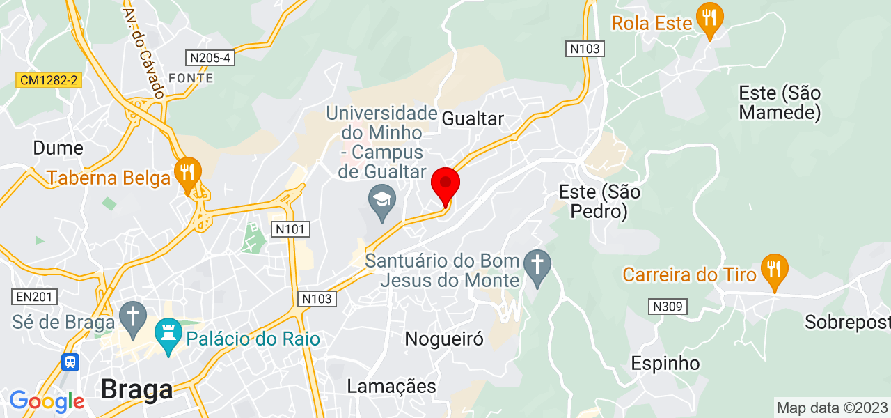 WCA Servi&ccedil;os - Braga - Braga - Mapa