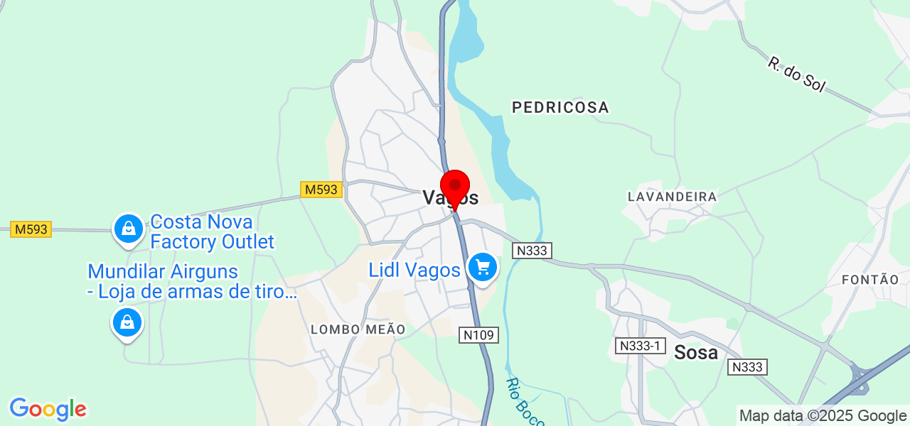 Pereira eletricidade - Aveiro - Vagos - Mapa