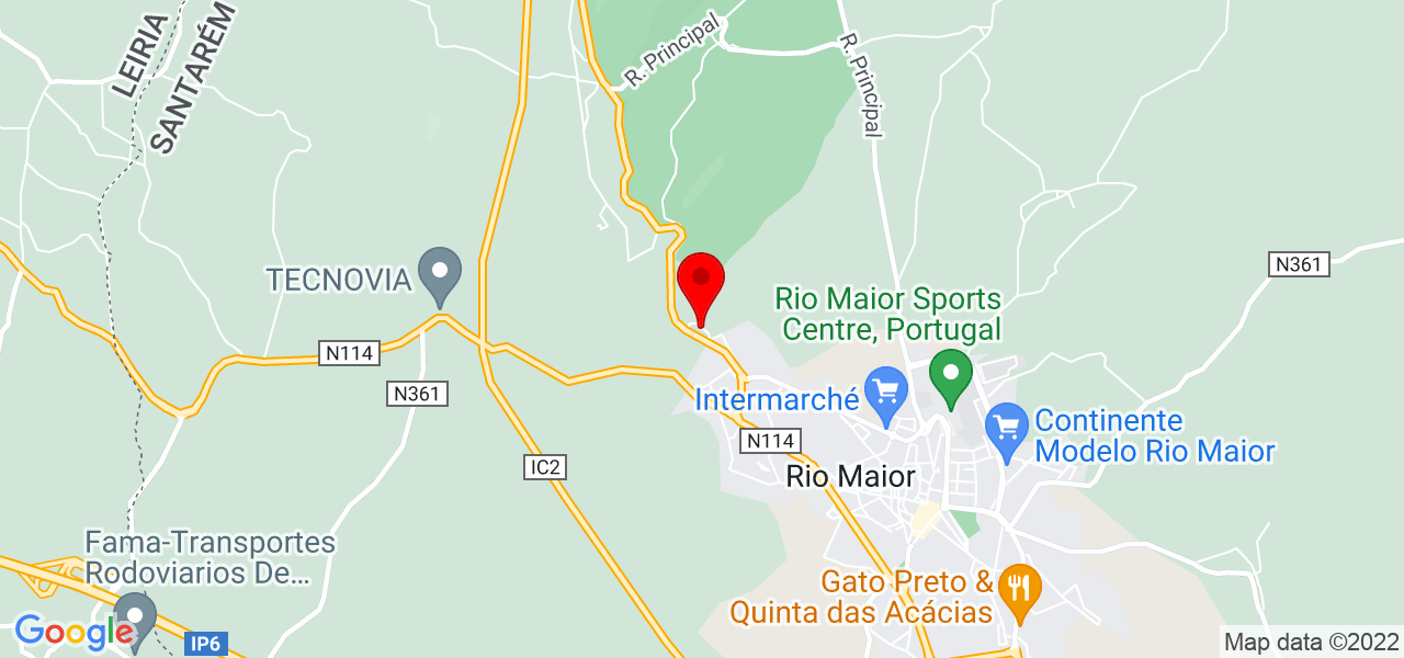 Joaquim Teodoro Miguel - Santarém - Rio Maior - Mapa