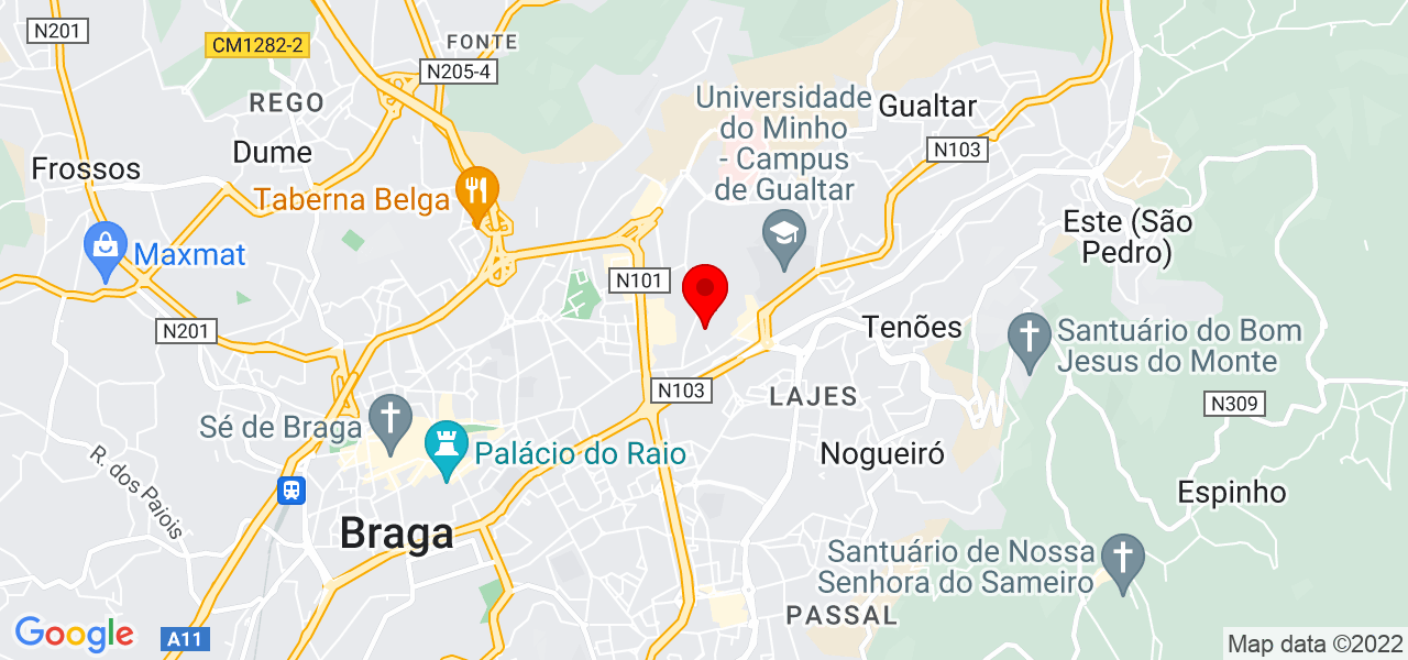 Vanessa pereira da Concei&ccedil;&atilde;o - Braga - Braga - Mapa