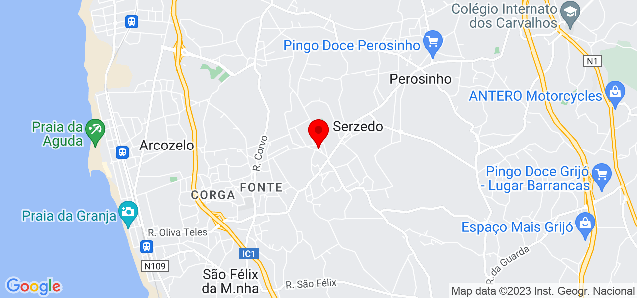 T&acirc;nia Oliveira - Porto - Vila Nova de Gaia - Mapa