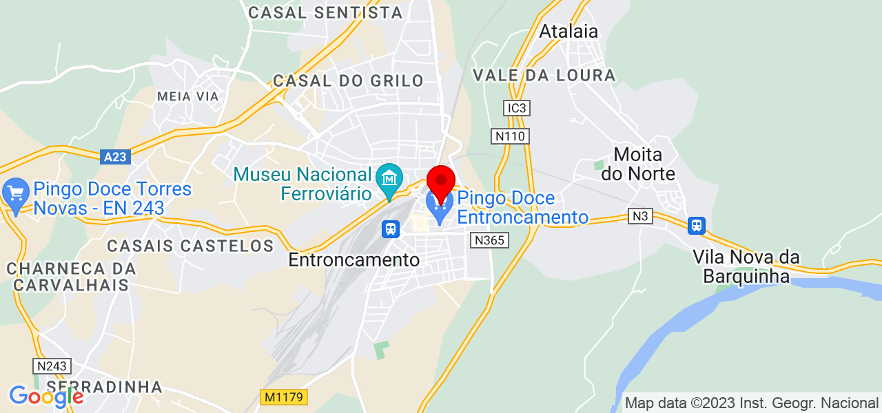 Gizela Bastos - Santarém - Entroncamento - Mapa