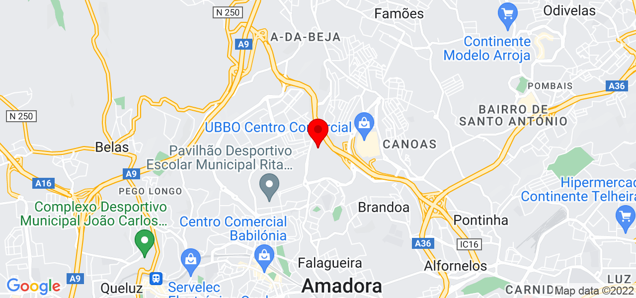 Paulo Fernandes T&eacute;cnico Pest Control - Lisboa - Amadora - Mapa