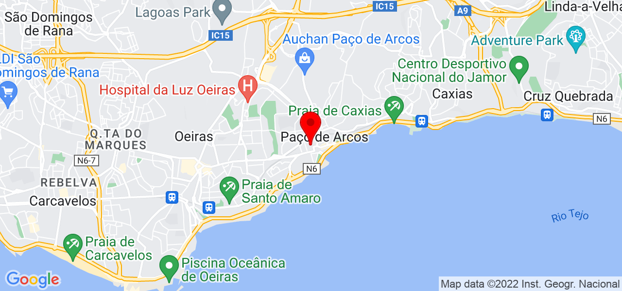 Aline Moreira - Lisboa - Oeiras - Mapa