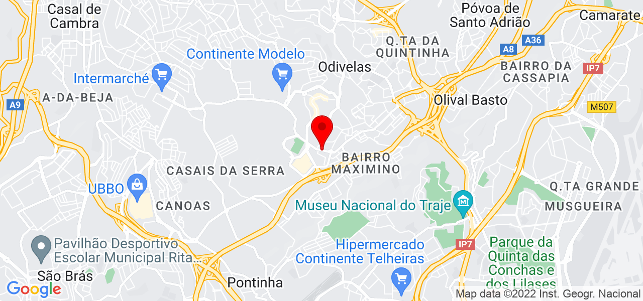 Elizinete In&aacute;cia Custodio - Lisboa - Odivelas - Mapa