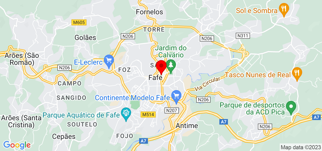 PinturasTRM - Braga - Fafe - Mapa
