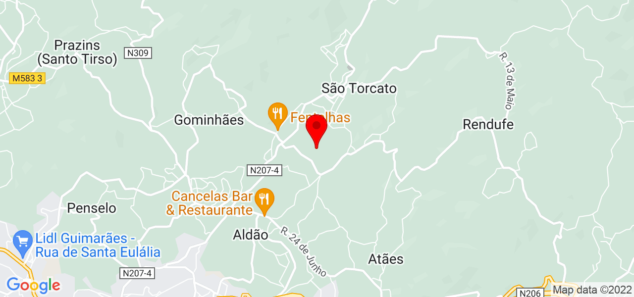 Carla Mendes - Braga - Guimarães - Mapa