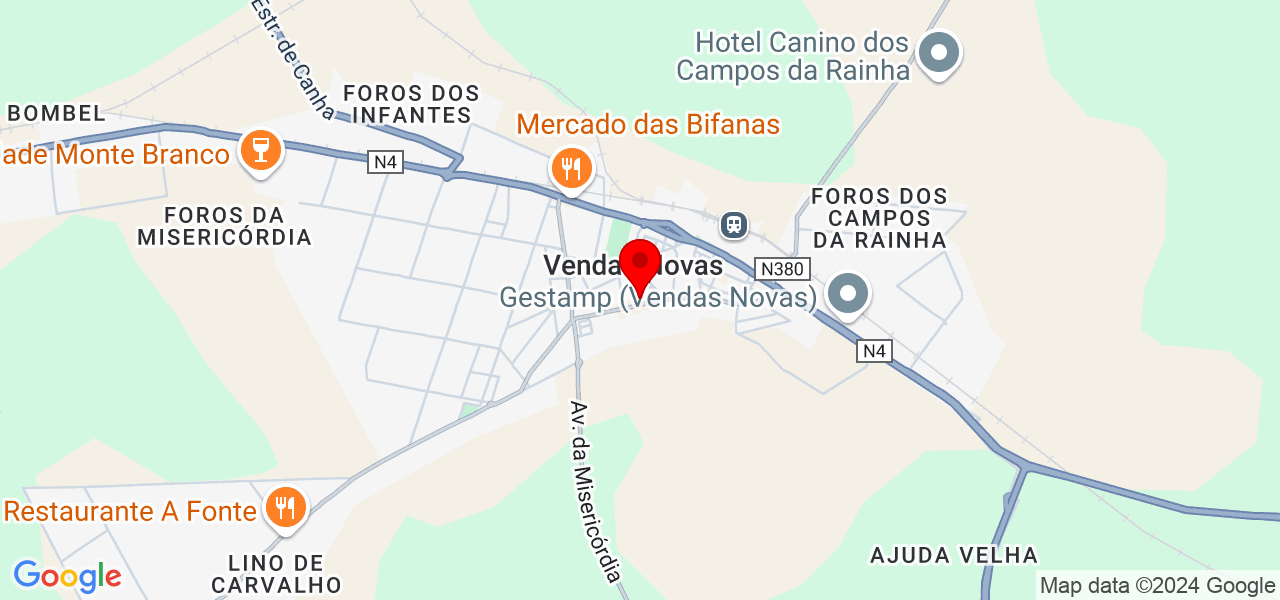 Susana Martins Figueiras - Évora - Vendas Novas - Mapa