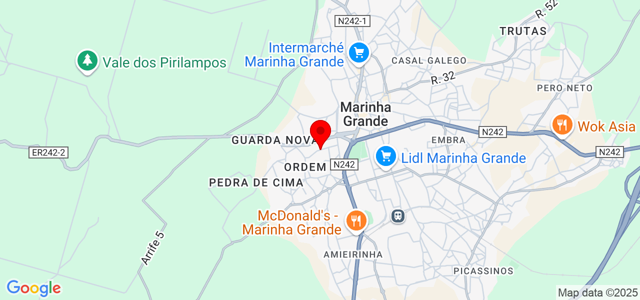 Braservice - Leiria - Marinha Grande - Mapa