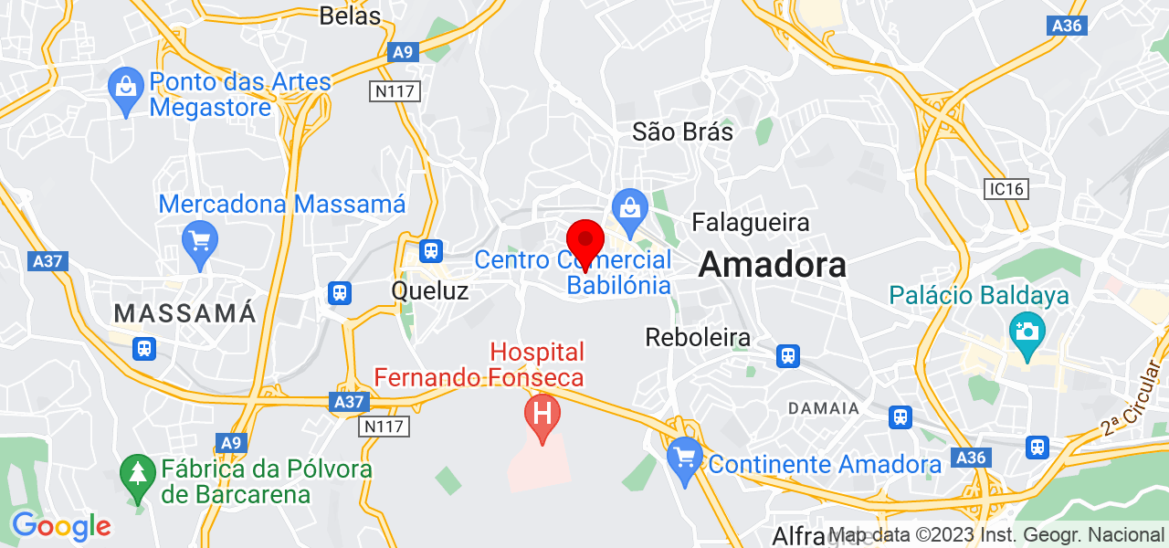 limpeza copa - Lisboa - Amadora - Mapa