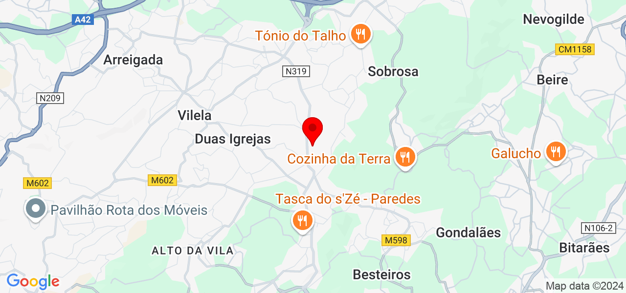 F&aacute;bio coelho - Porto - Paredes - Mapa