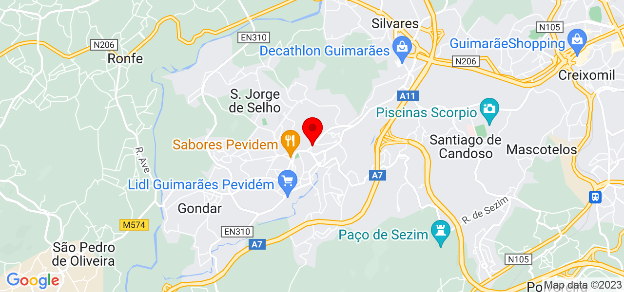 Pedro - Braga - Guimarães - Mapa