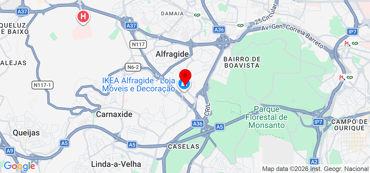 Mazinho Rodrigues - Lisboa - Amadora - Mapa
